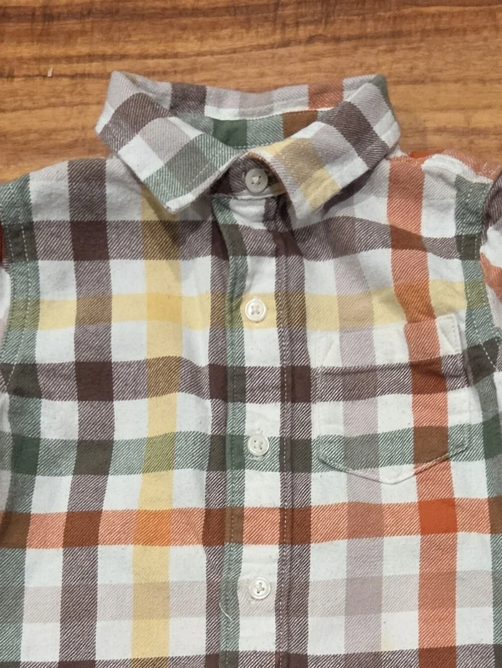 Gymboree EUC 18-24 Months Beige Corduroy Overalls and Plaid Flannel Shirt